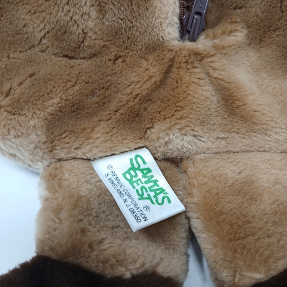 Rennoc Santas Best 3D Brown Dog Christmas Stocking 20" With Pockets - Picture 11 of 14